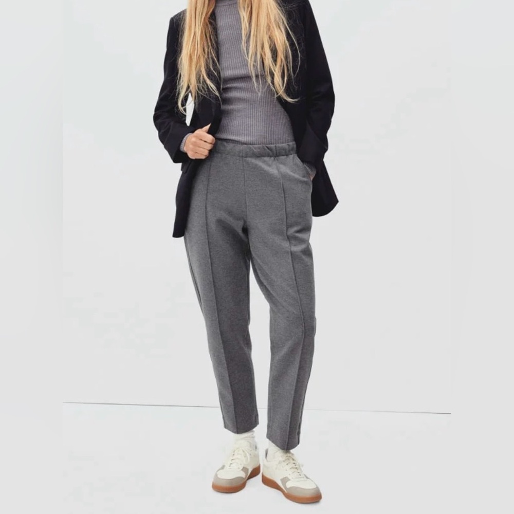 Everlane Dream Pant Womens Large Heather Charcoal Pull On Stretch Minimalist